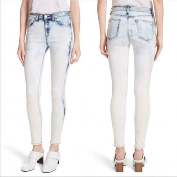 NWT Rag & Bone high rise skinny acid wash jeans
